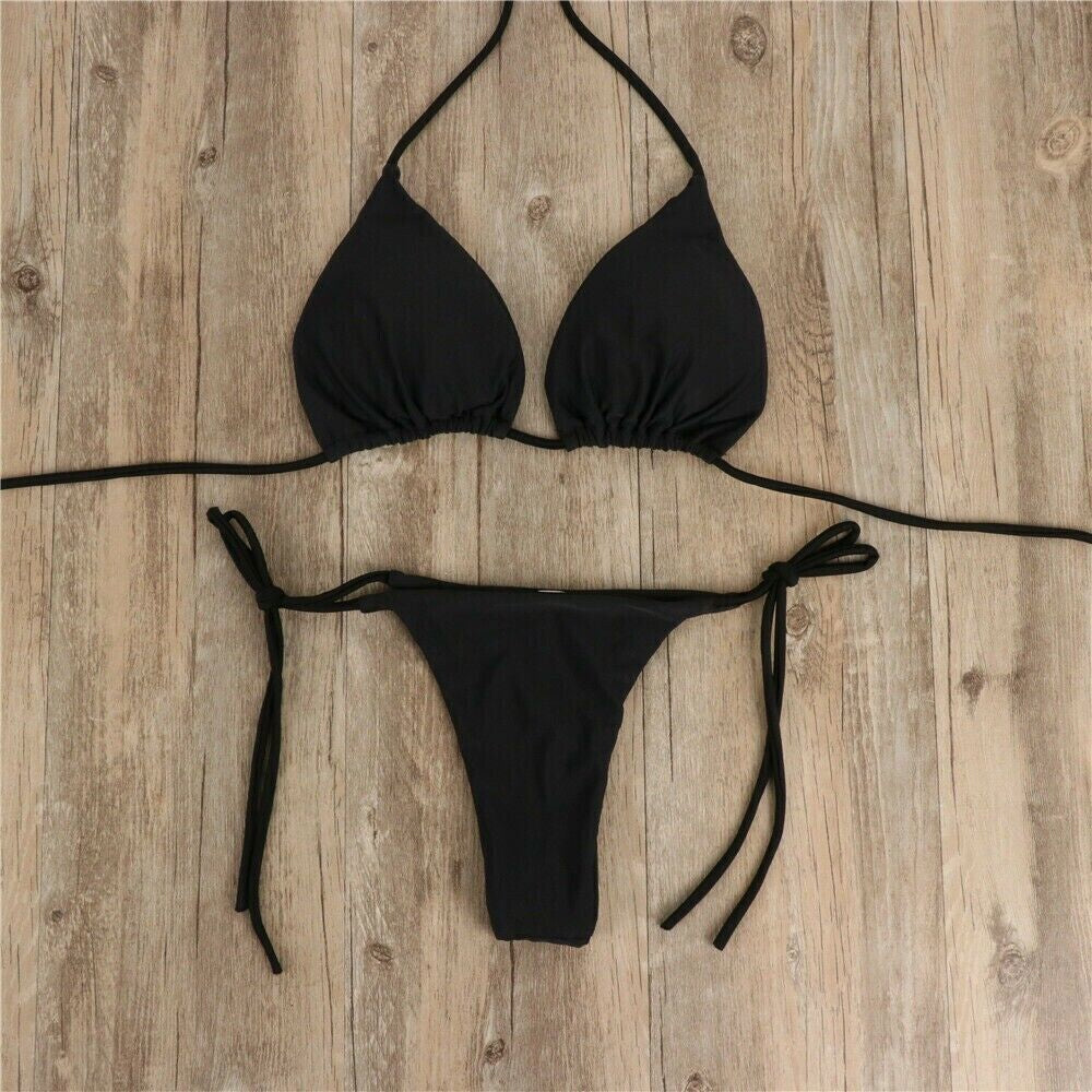 Women Sexy Lingerie Swimwear Micro Mini Bikini Lady G-String Thong Bra Underwear